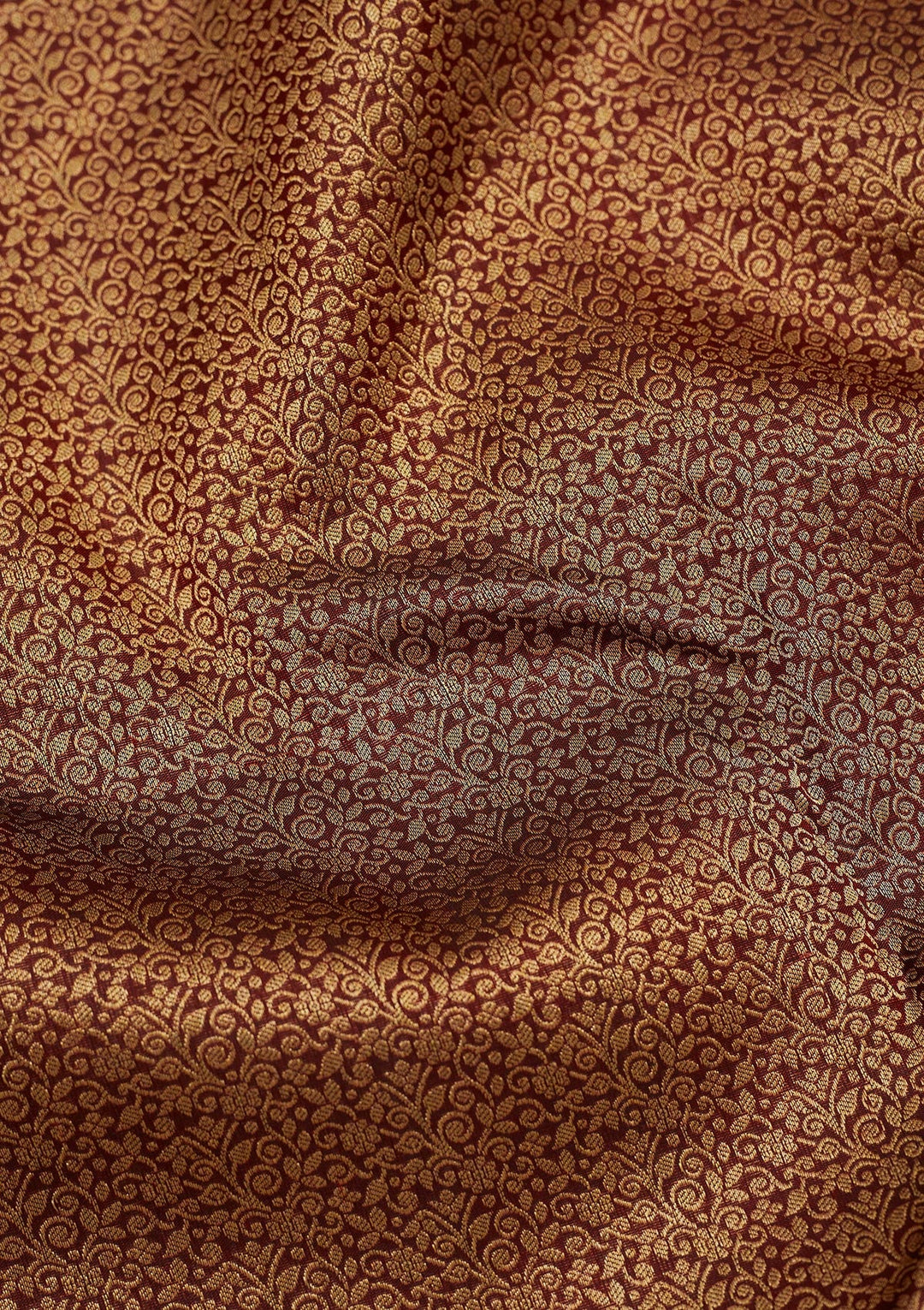 Brown Zariwork Pure Silk Saree-Koskii