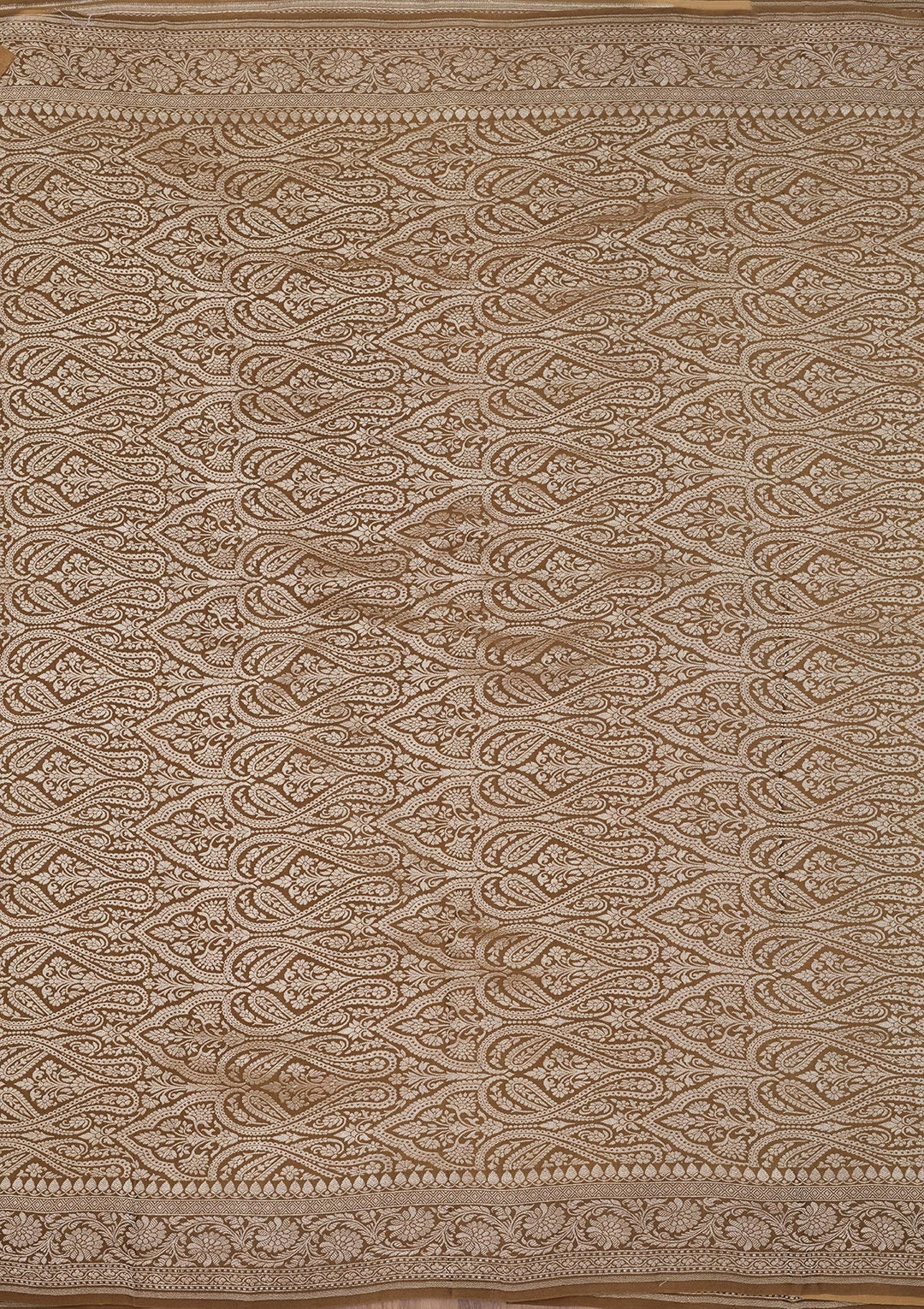 Brown Zariwork Pure Silk Saree-Koskii