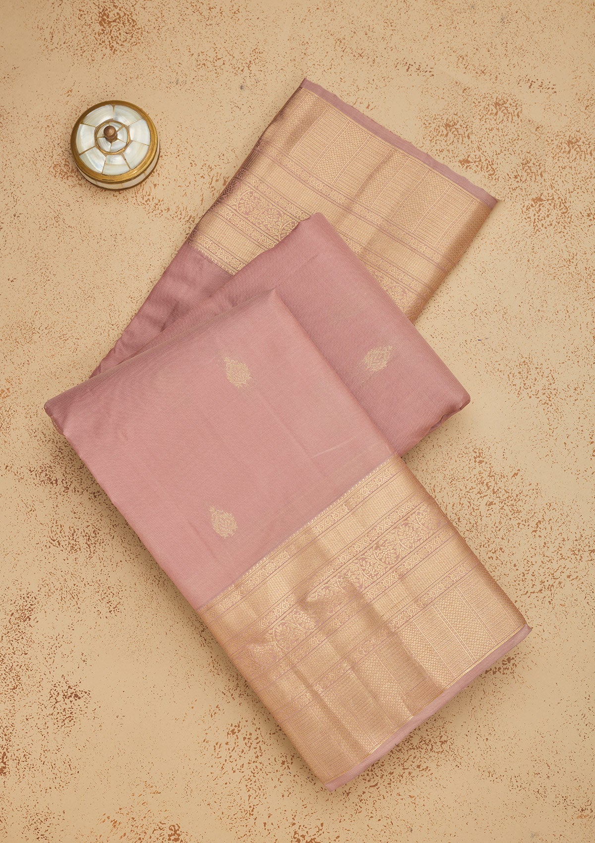 Copper Zariwork Pure Silk Saree-Koskii