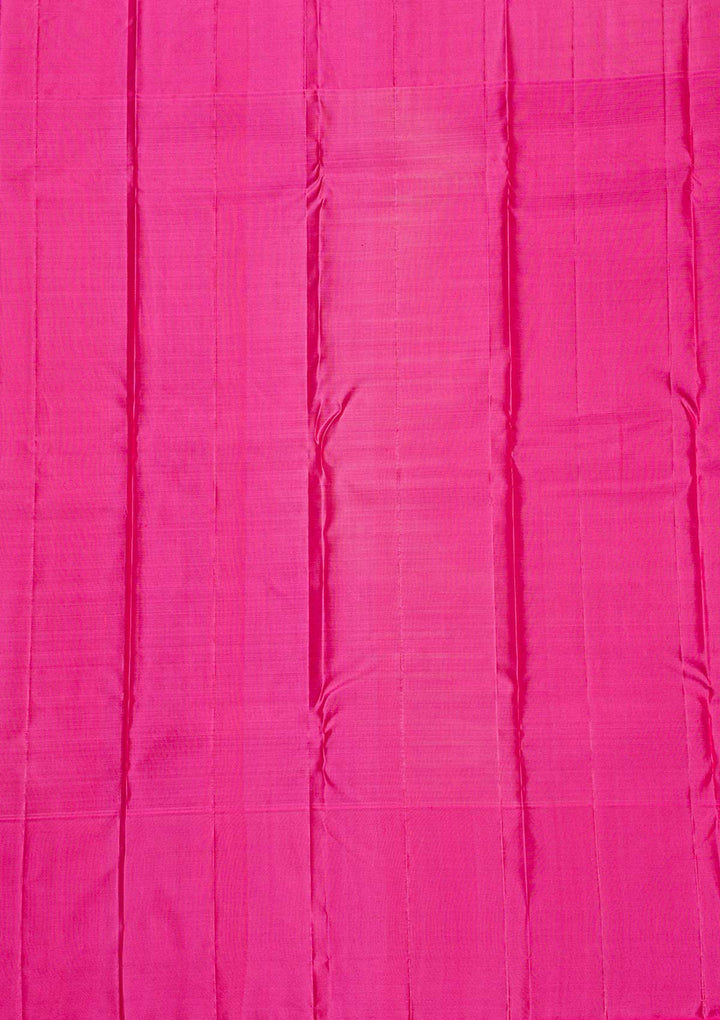 Cream Silver Zariwork Pure Silk Saree-Koskii