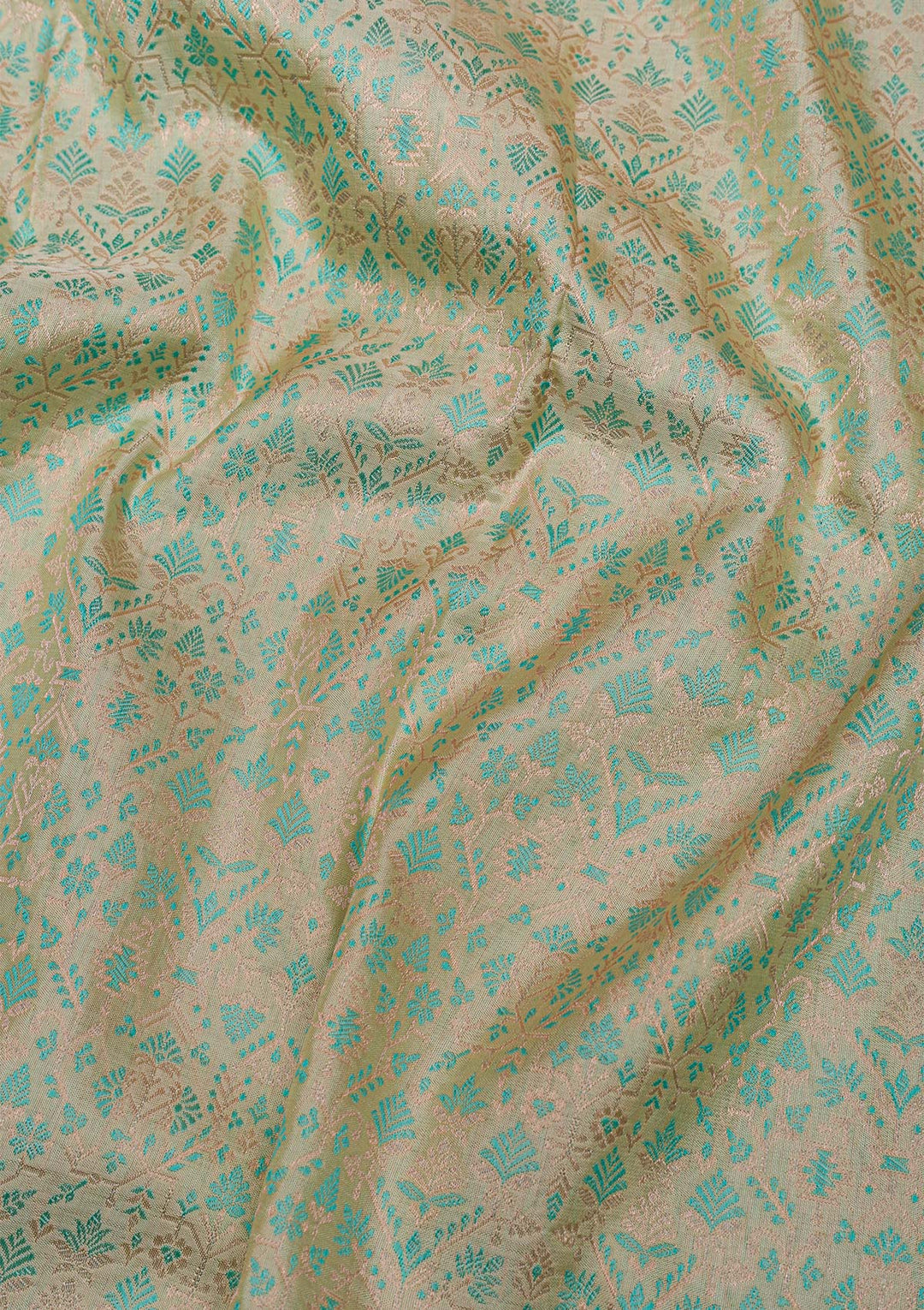 Cream Silver Zariwork Pure Silk Saree-Koskii