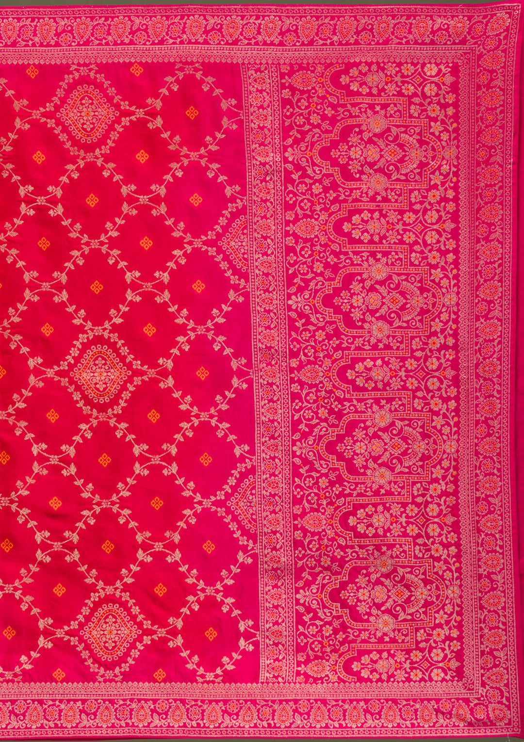 Cream Zariwork Crepe Readymade Salwar Suit-Koskii