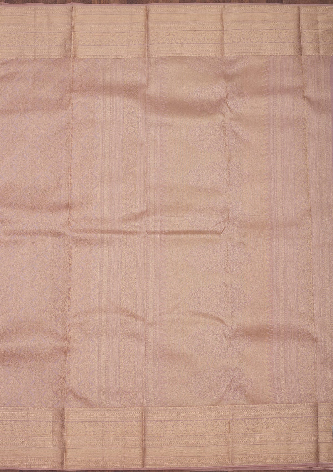 Cream Zariwork Pure Silk Saree-Koskii