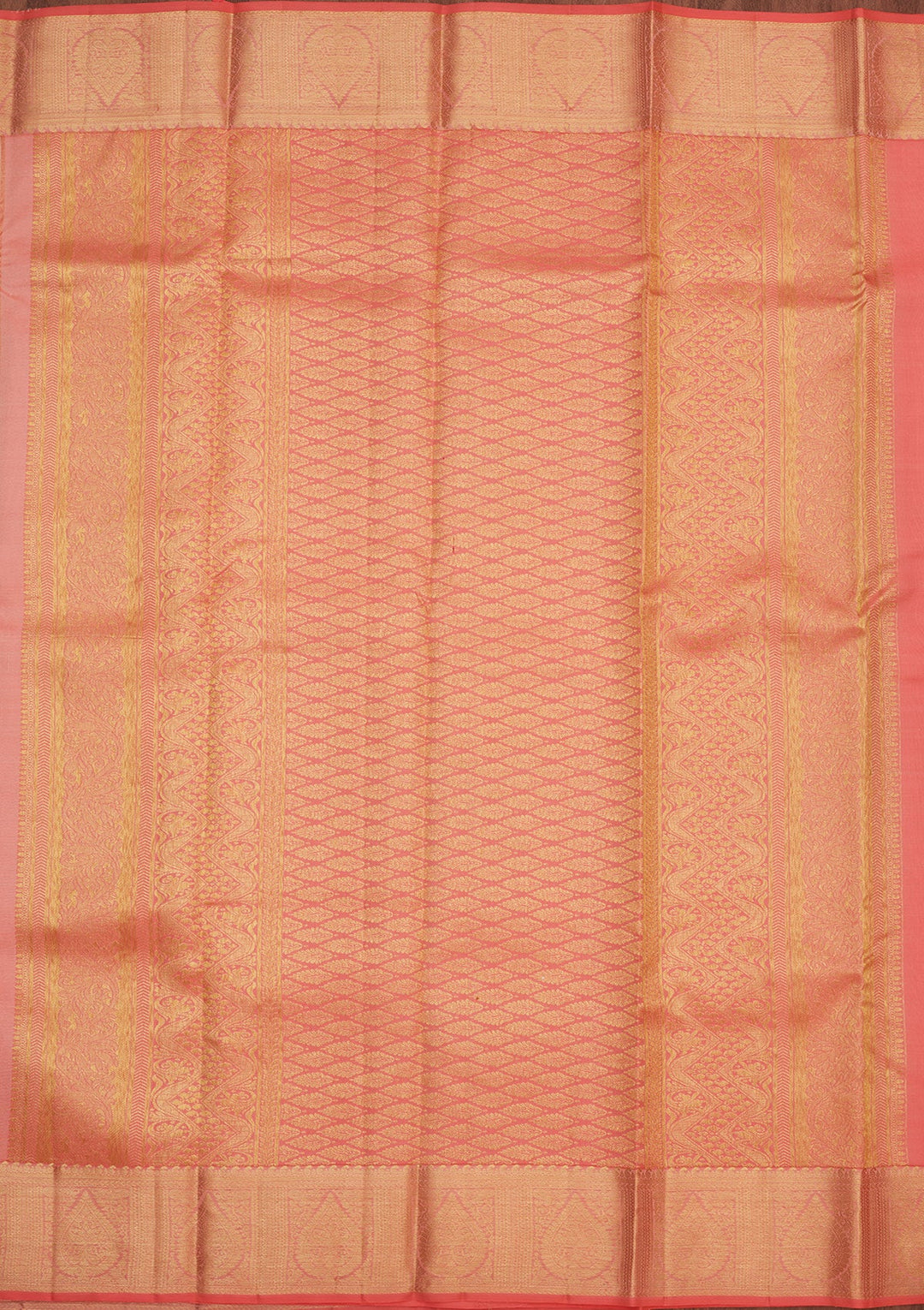 Cream Zariwork Pure Silk Saree-Koskii