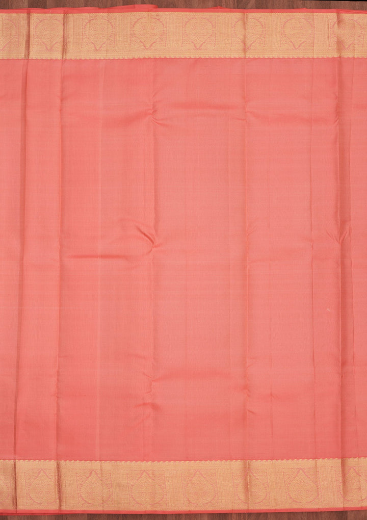 Cream Zariwork Pure Silk Saree-Koskii