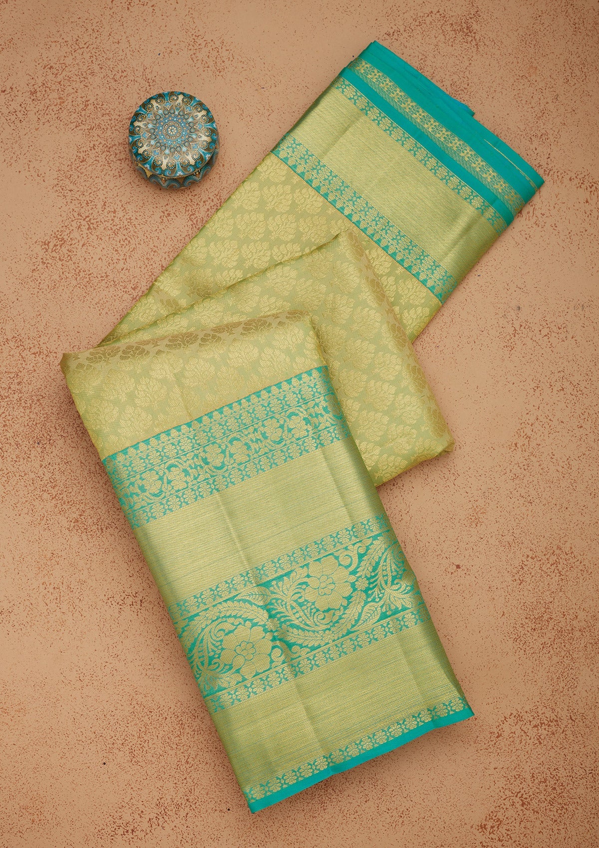 Cream Zariwork Pure Silk Saree-Koskii