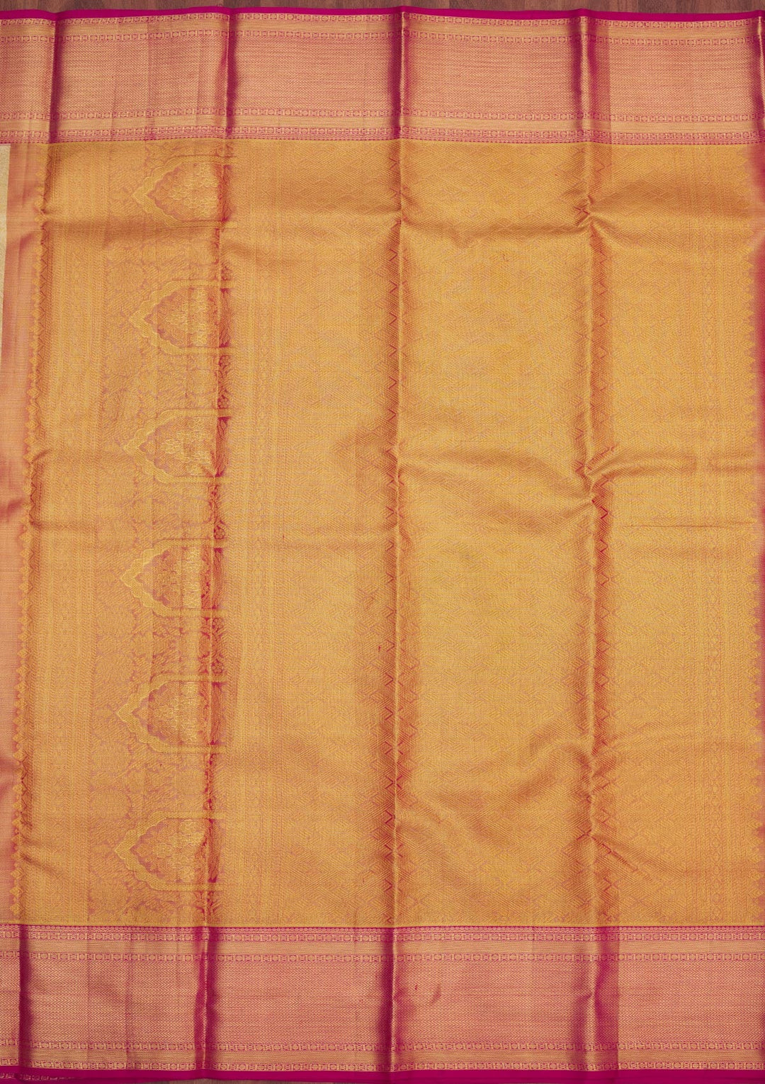 Cream Zariwork Pure Silk Saree-Koskii