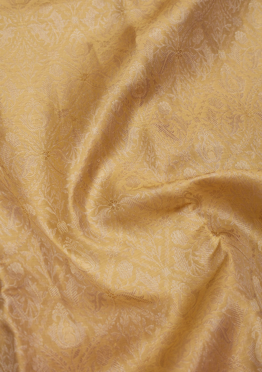 Cream Zariwork Pure Silk Saree-Koskii