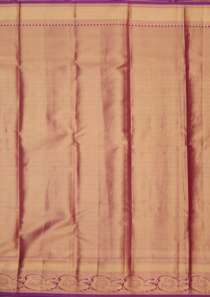 Cream Zariwork Pure Silk Saree-Koskii