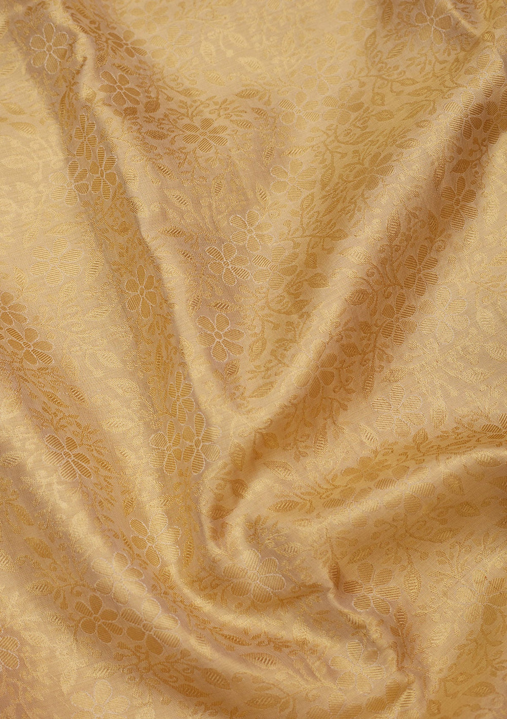 Cream Zariwork Pure Silk Saree-Koskii