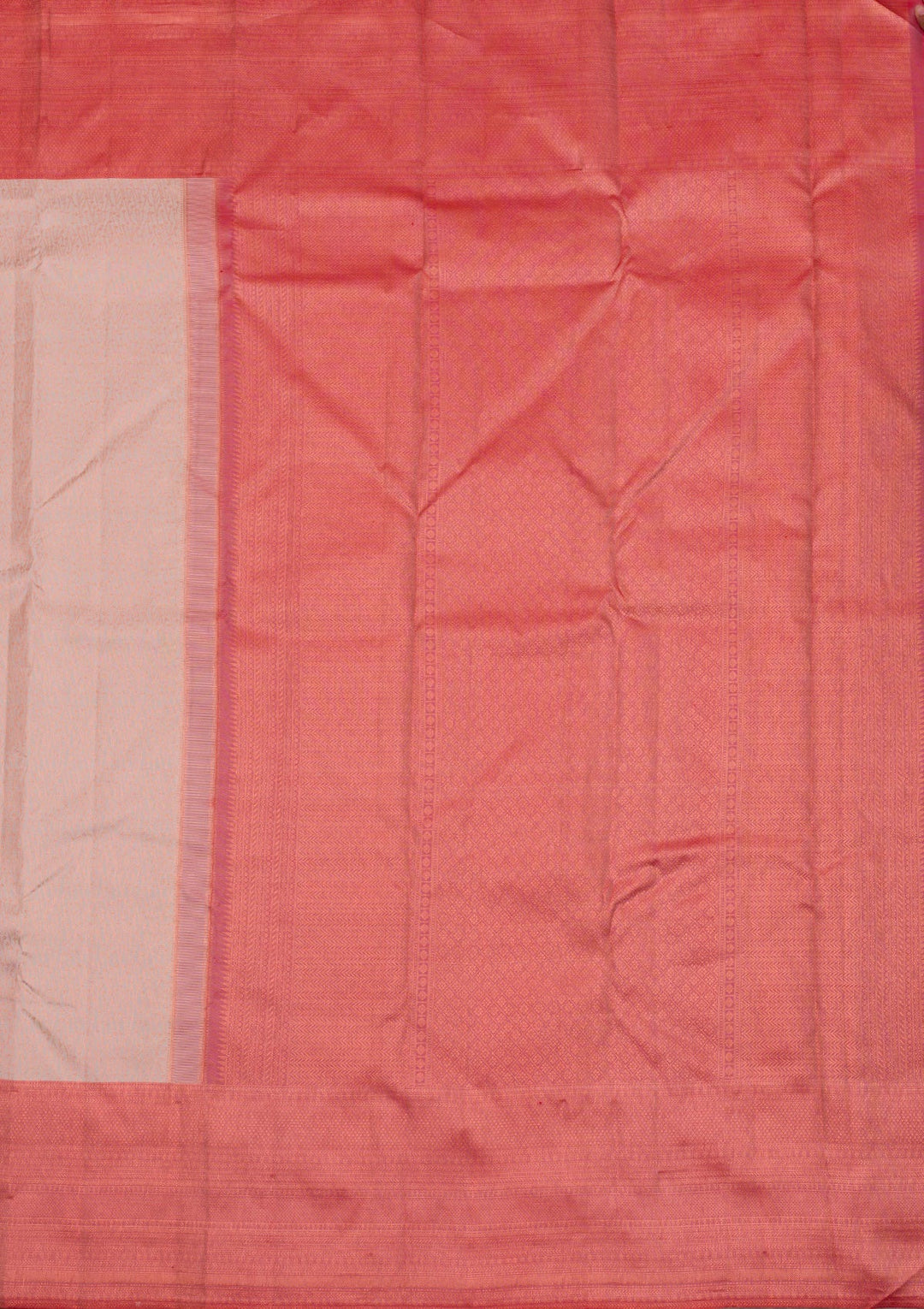 Cream Zariwork Pure Silk Saree-Koskii