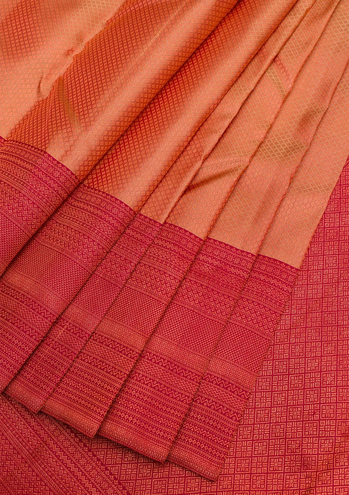 Cream Zariwork Pure Silk Saree-Koskii