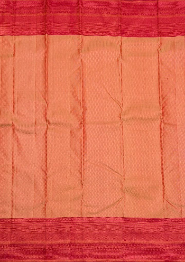 Cream Zariwork Pure Silk Saree-Koskii