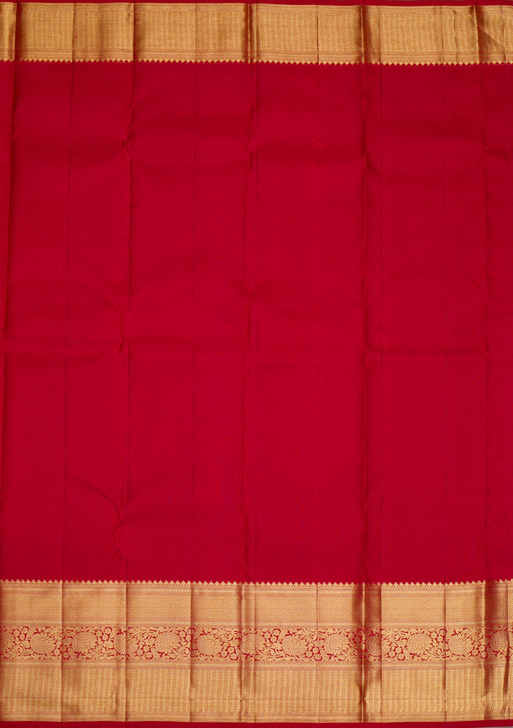 Cream Gold Zariwork Pure Silk Saree - Koskii