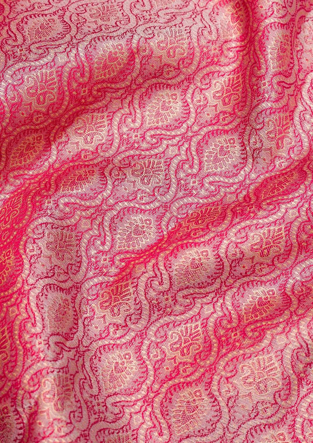 Light Pink Zariwork Pure Silk Saree-Koskii