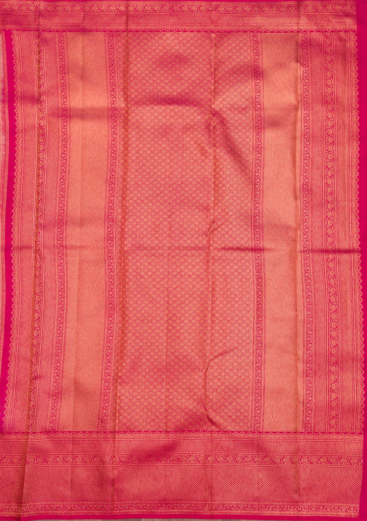Light Pink Zariwork Pure Silk Saree-Koskii