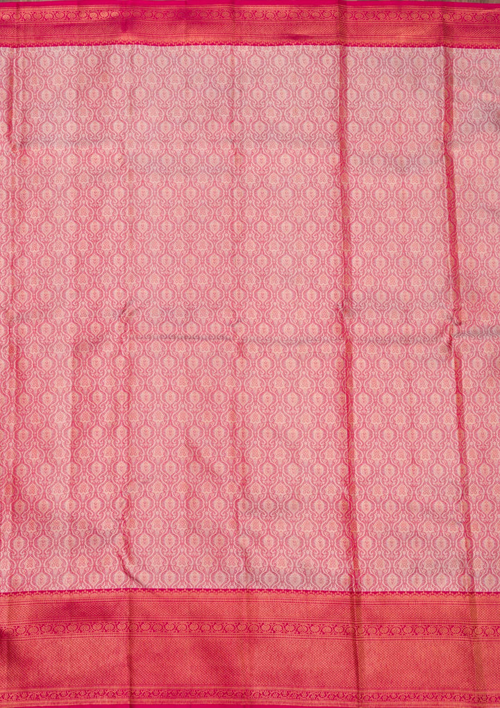 Light Pink Zariwork Pure Silk Saree-Koskii