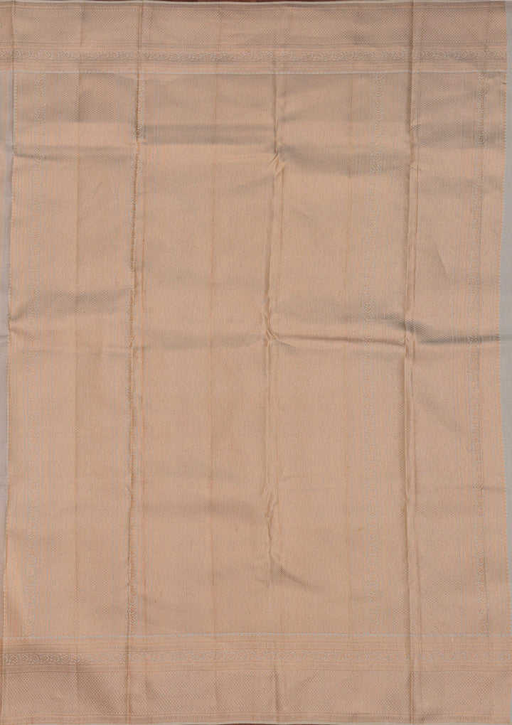 Cream Zariwork Pure Silk Saree-Koskii