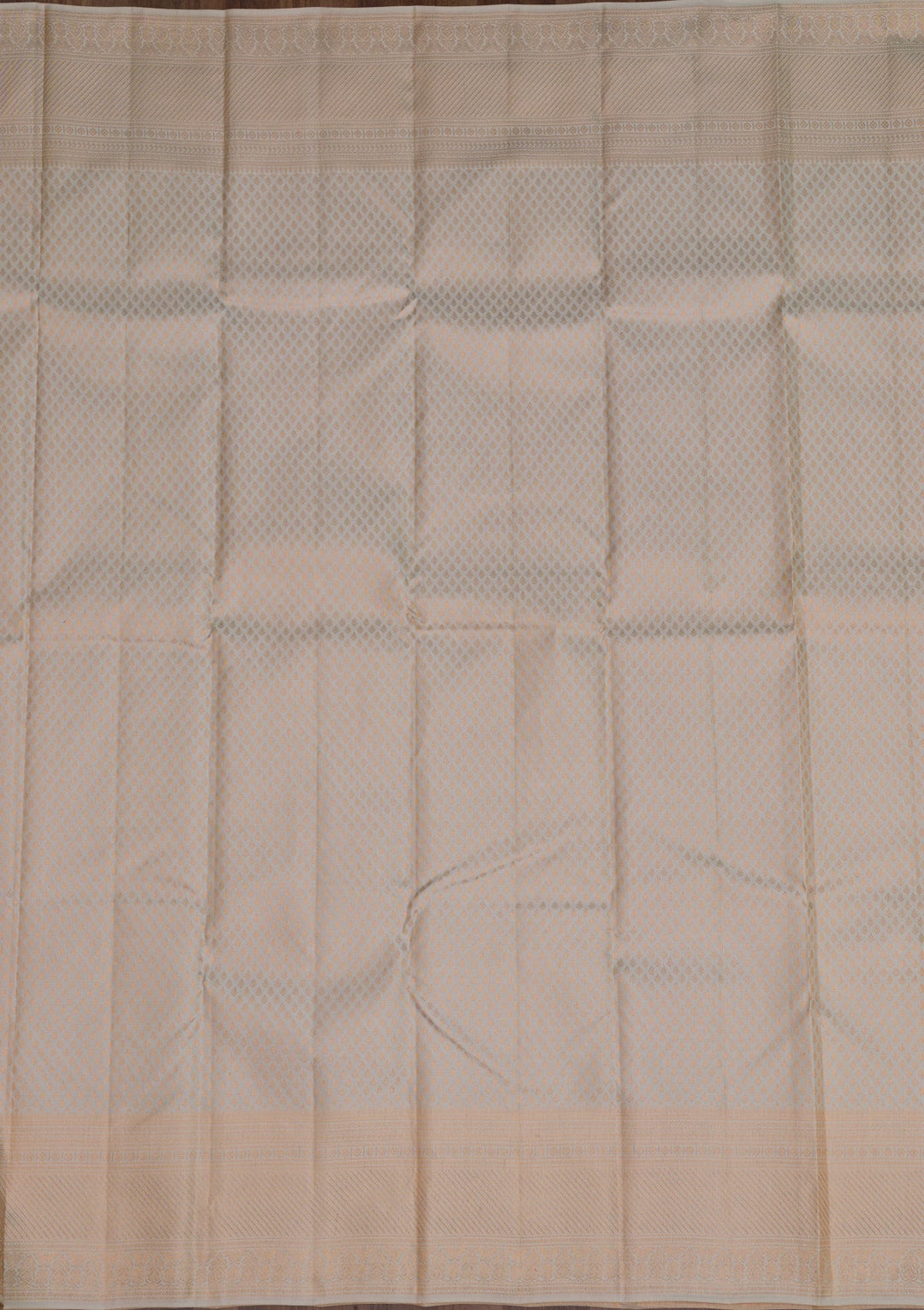 Cream Zariwork Pure Silk Saree-Koskii