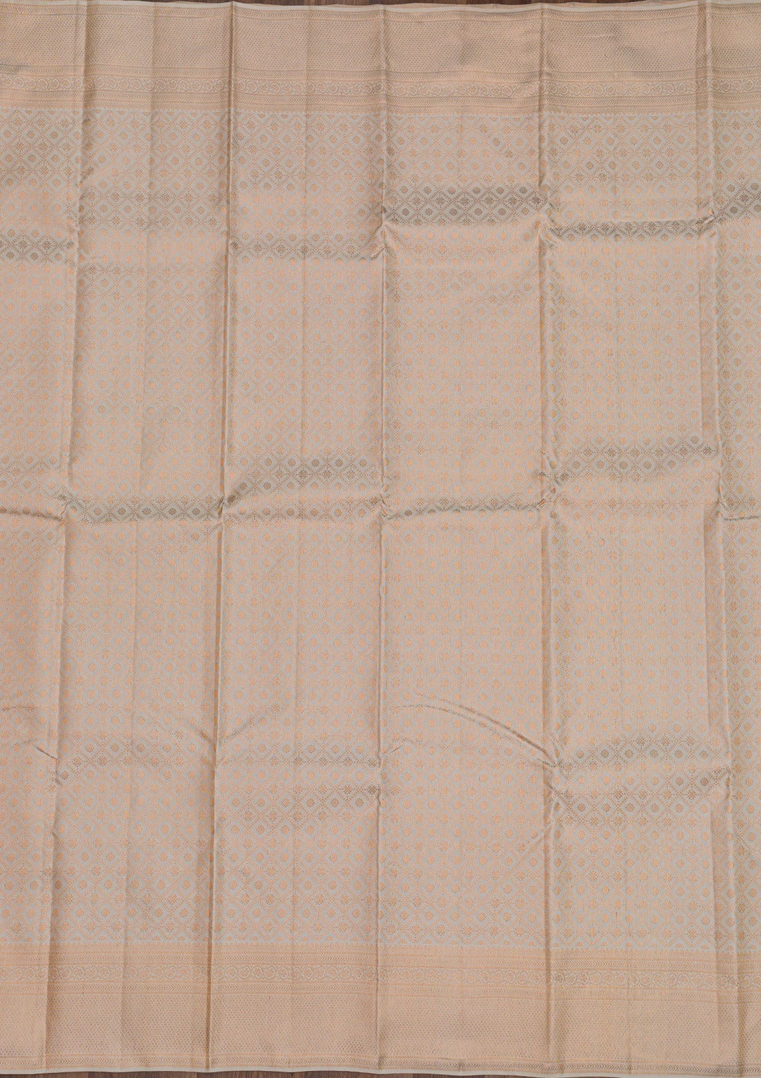 Cream Zariwork Pure Silk Saree-Koskii