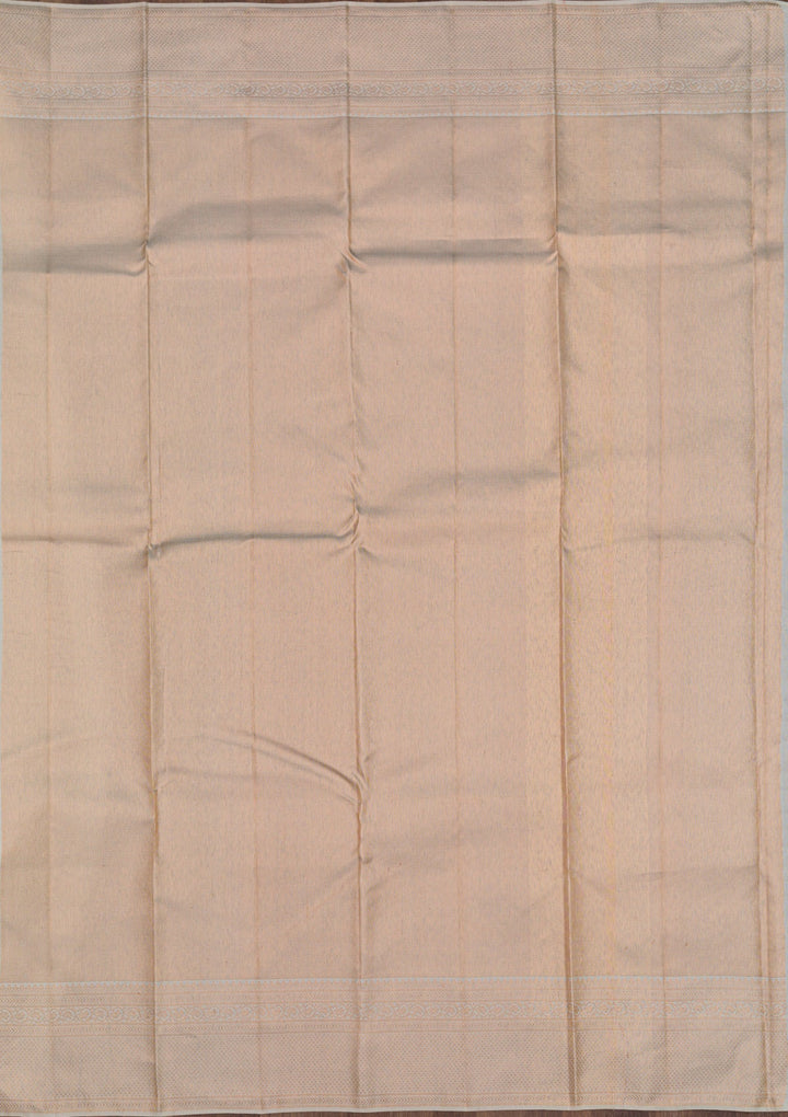 Cream Zariwork Pure Silk Saree-Koskii