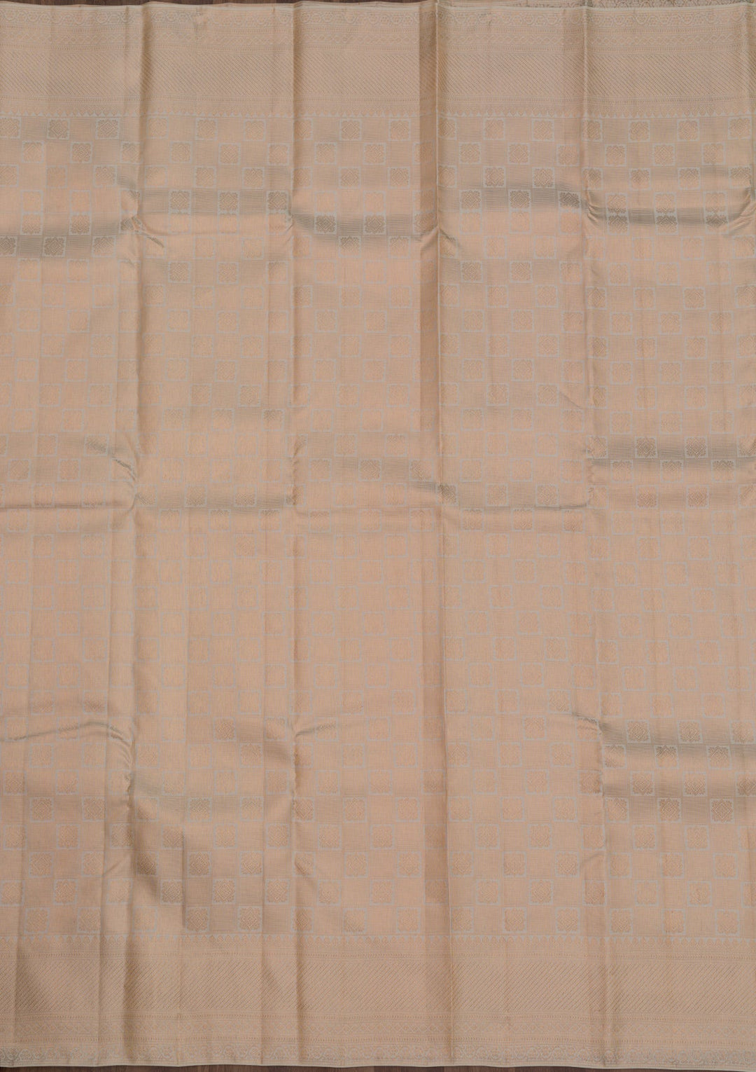 Cream Zariwork Pure Silk Saree-Koskii