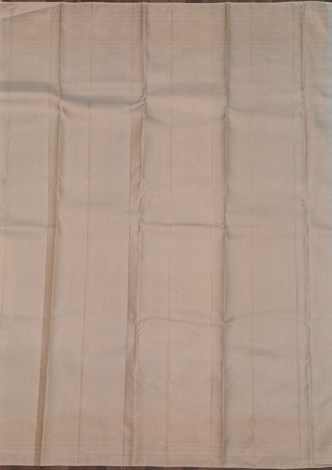 Cream Zariwork Pure Silk Saree-Koskii
