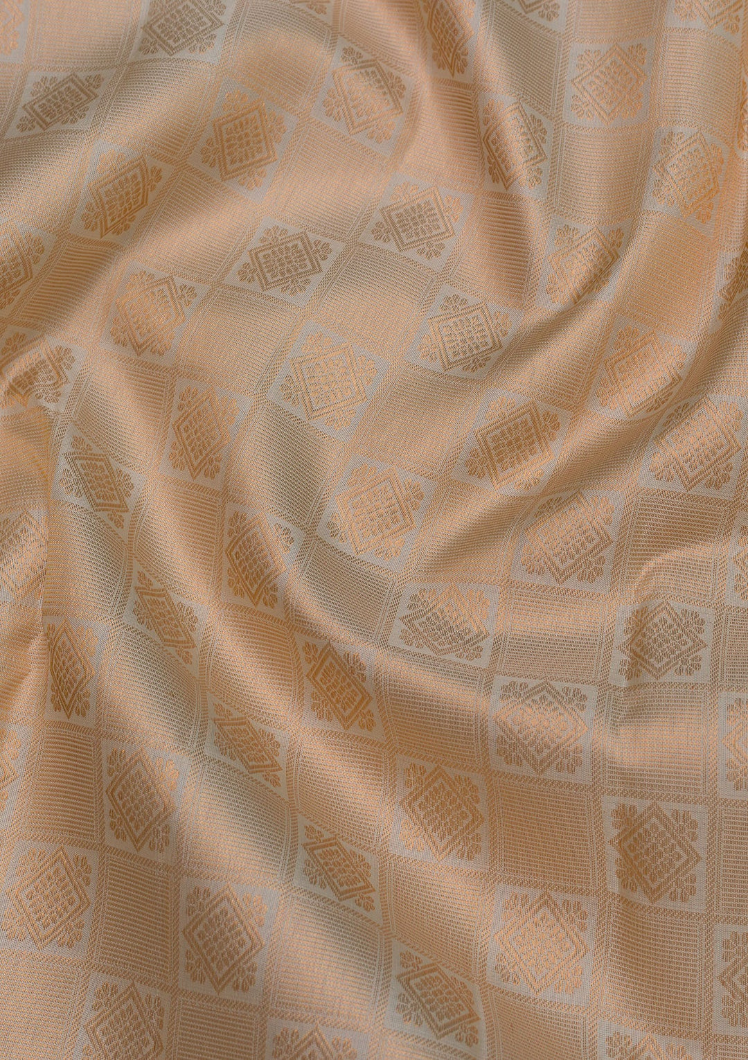 Cream Zariwork Pure Silk Saree-Koskii