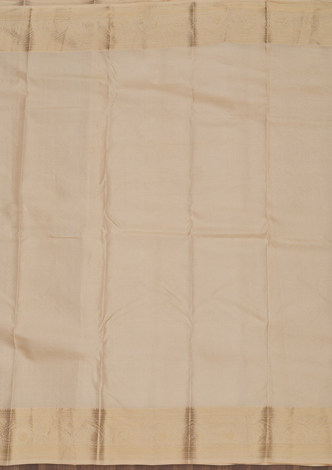 Cream Zariwork Pure Silk Saree