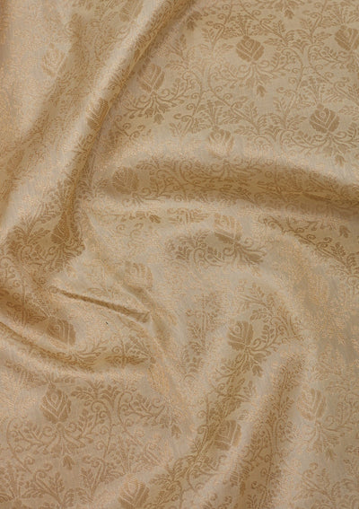 Cream Zariwork Pure Silk Saree