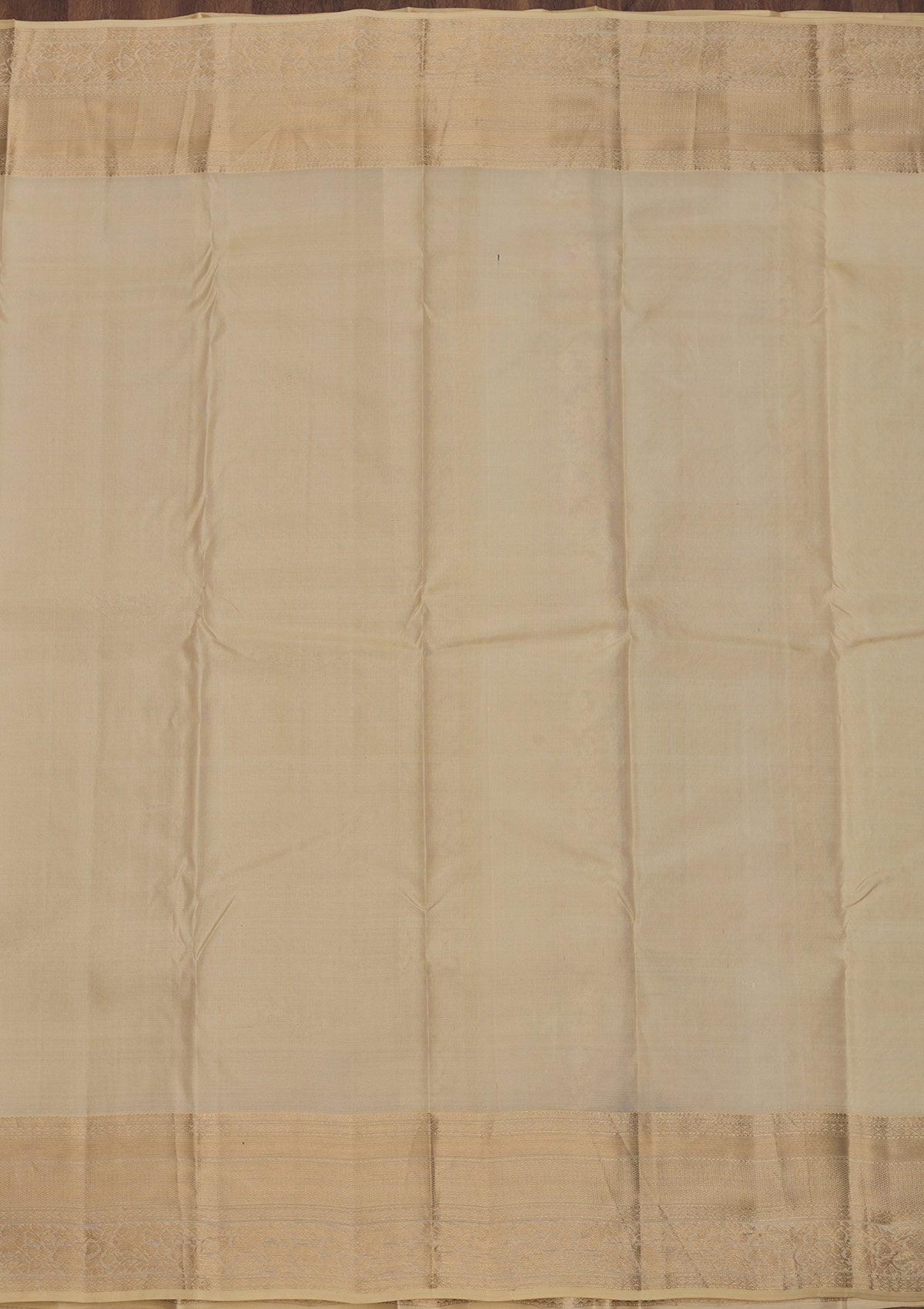 Cream Zariwork Pure Silk Saree