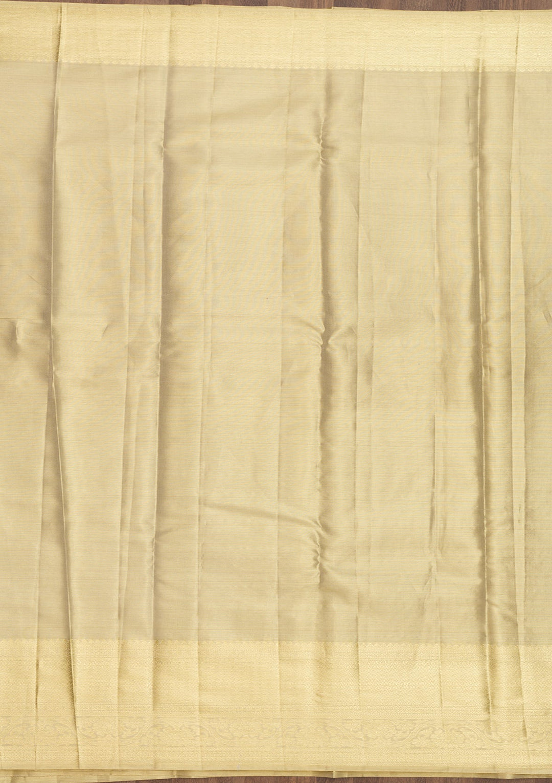 Cream Zariwork Pure Silk Saree-Koskii