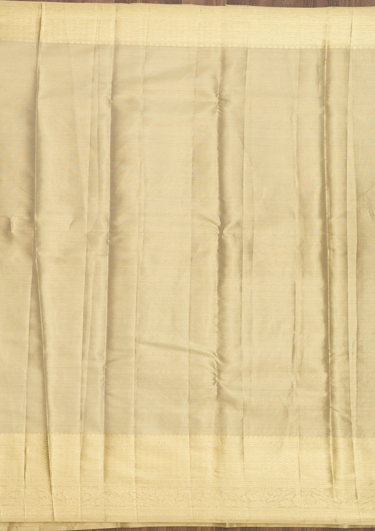 Cream Zariwork Pure Silk Saree-Koskii