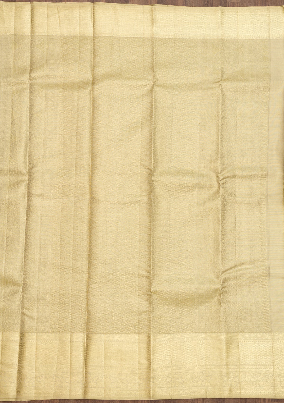 Cream Zariwork Pure Silk Saree-Koskii