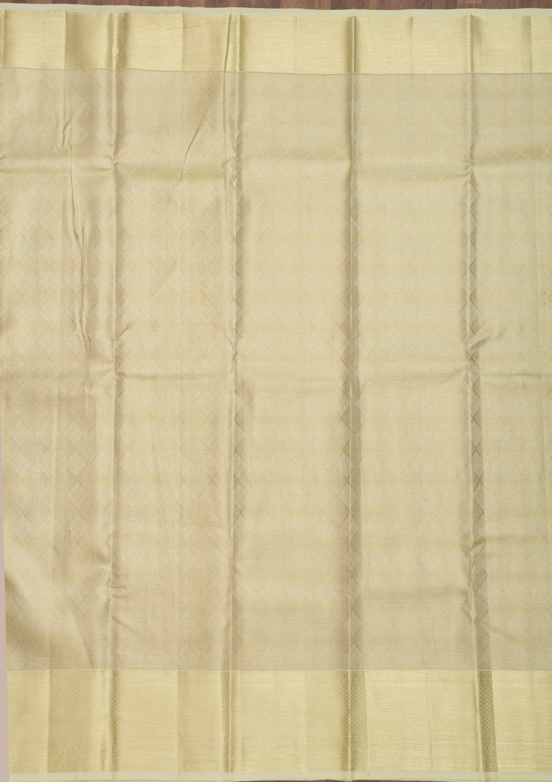 Cream Zariwork Pure Silk Saree-Koskii