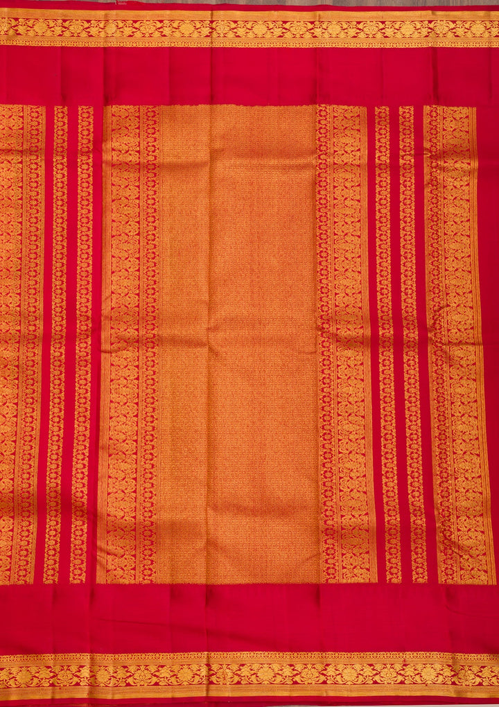 Cream Zariwork Pure Silk Saree-Koskii