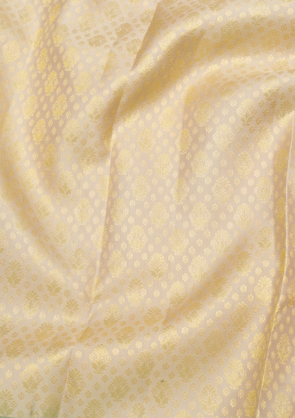 Cream Zariwork Pure Silk Saree-Koskii