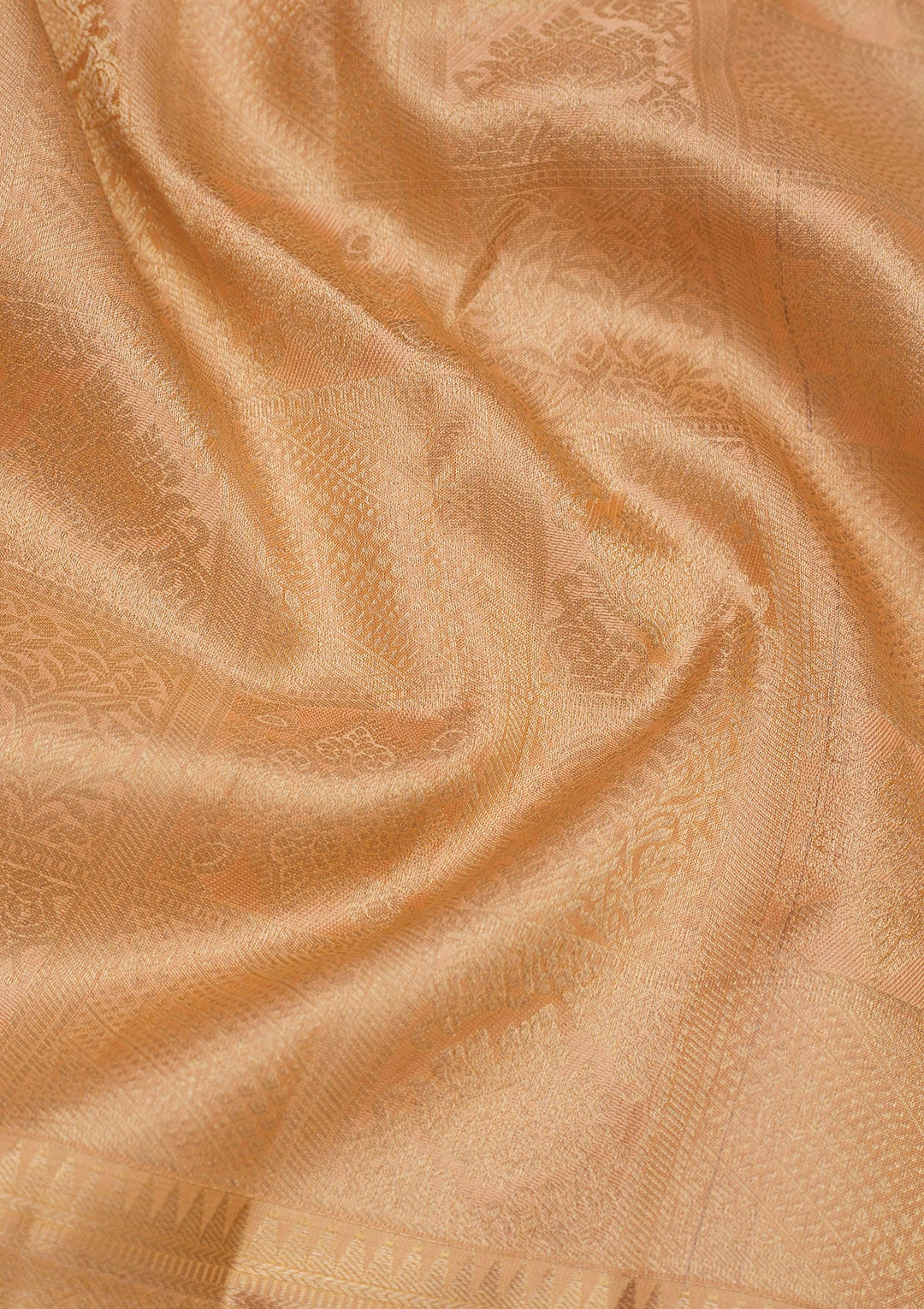 Cream Zariwork Pure Silk Saree-Koskii