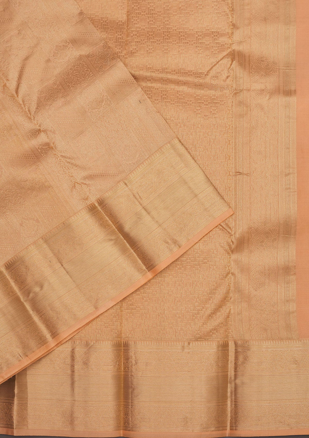 Cream Zariwork Pure Silk Saree-Koskii