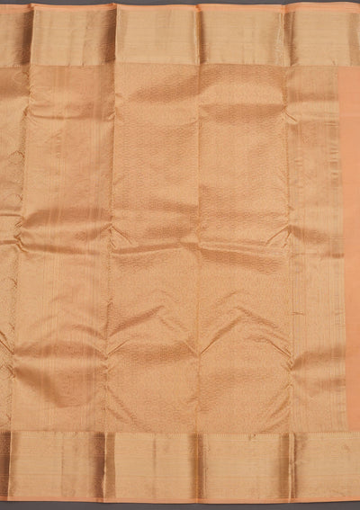 Cream Zariwork Pure Silk Saree-Koskii