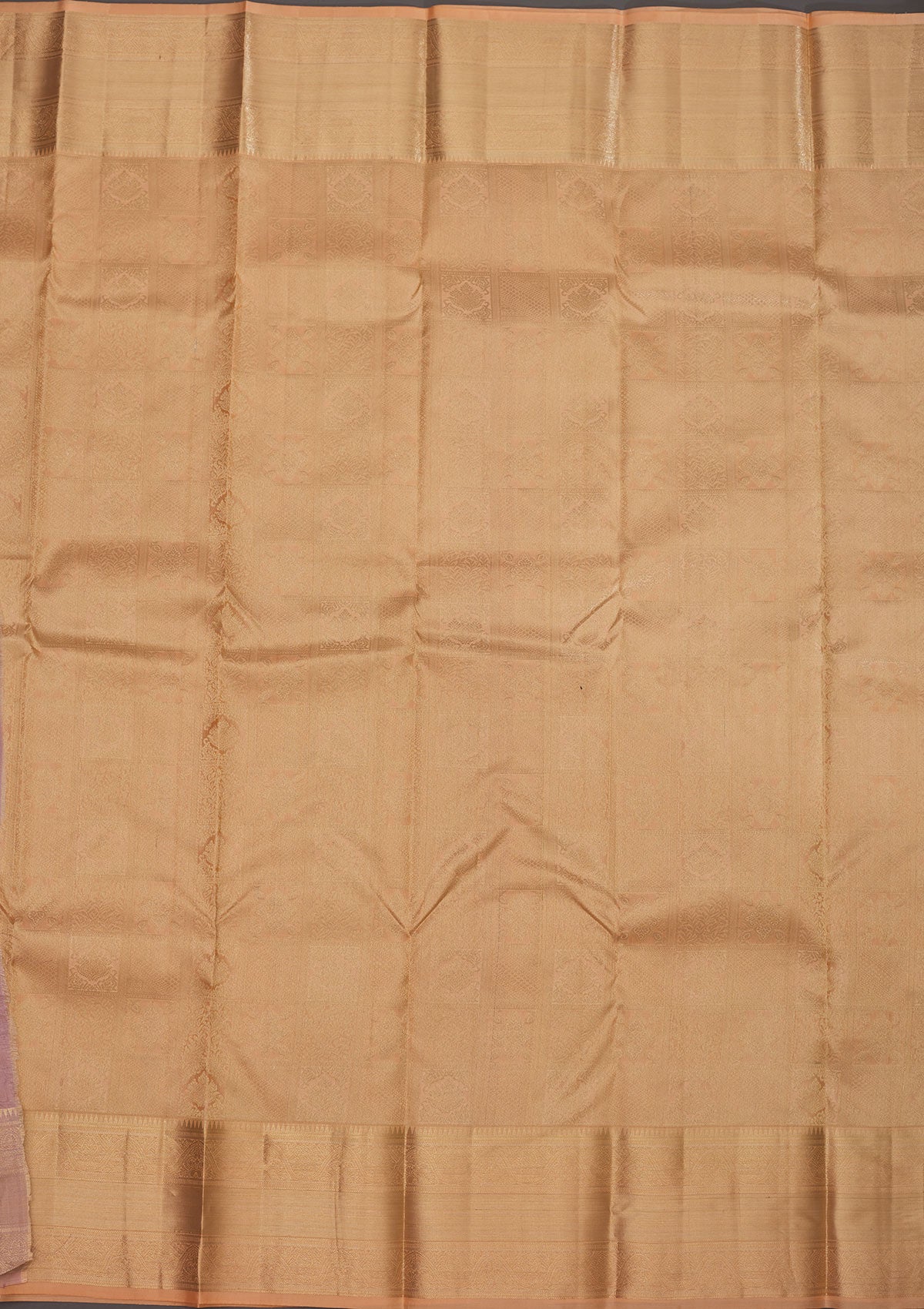 Cream Zariwork Pure Silk Saree-Koskii