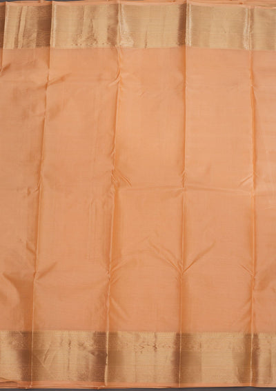 Cream Zariwork Pure Silk Saree-Koskii