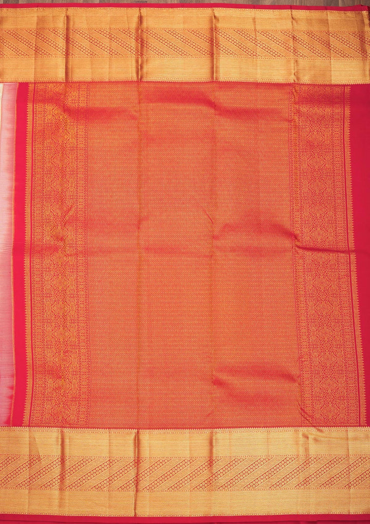 Cream Zariwork Pure Silk Saree-Koskii