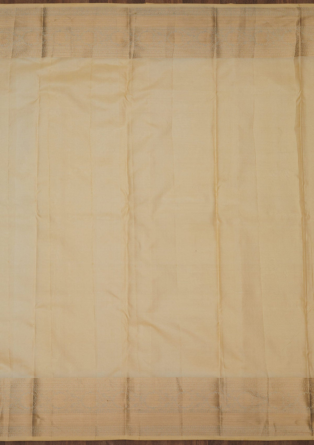 Cream Zariwork Pure Silk Saree-Koskii