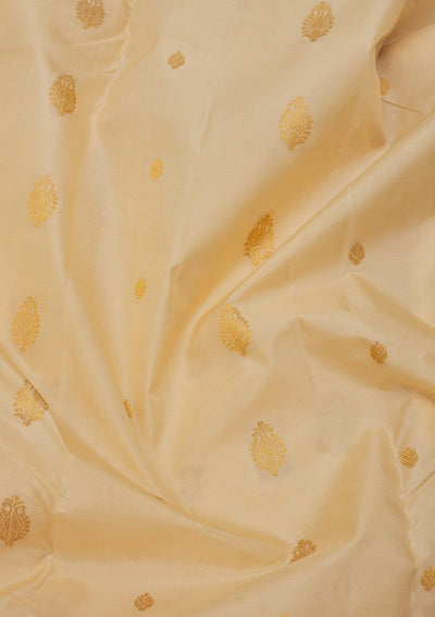 Cream Zariwork Pure Silk Saree