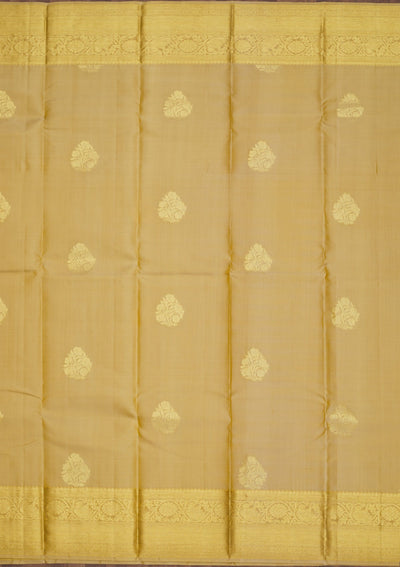 Cream Zariwork Pure Silk Saree