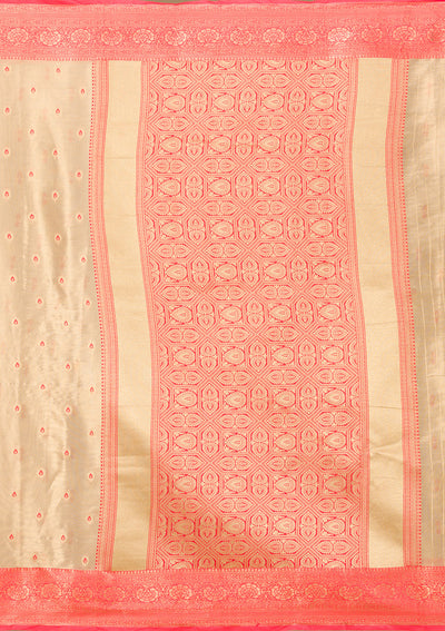 Cream Zariwork Tissue Saree