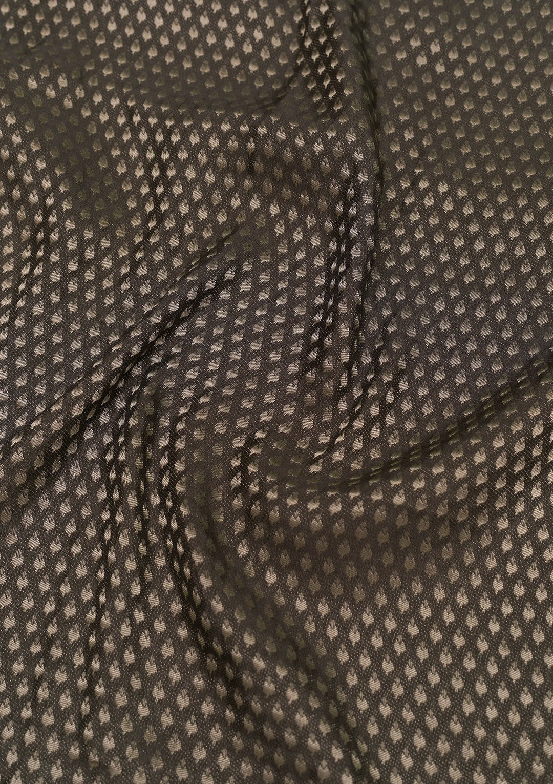 Dark Grey Zariwork Pure Silk Saree-Koskii