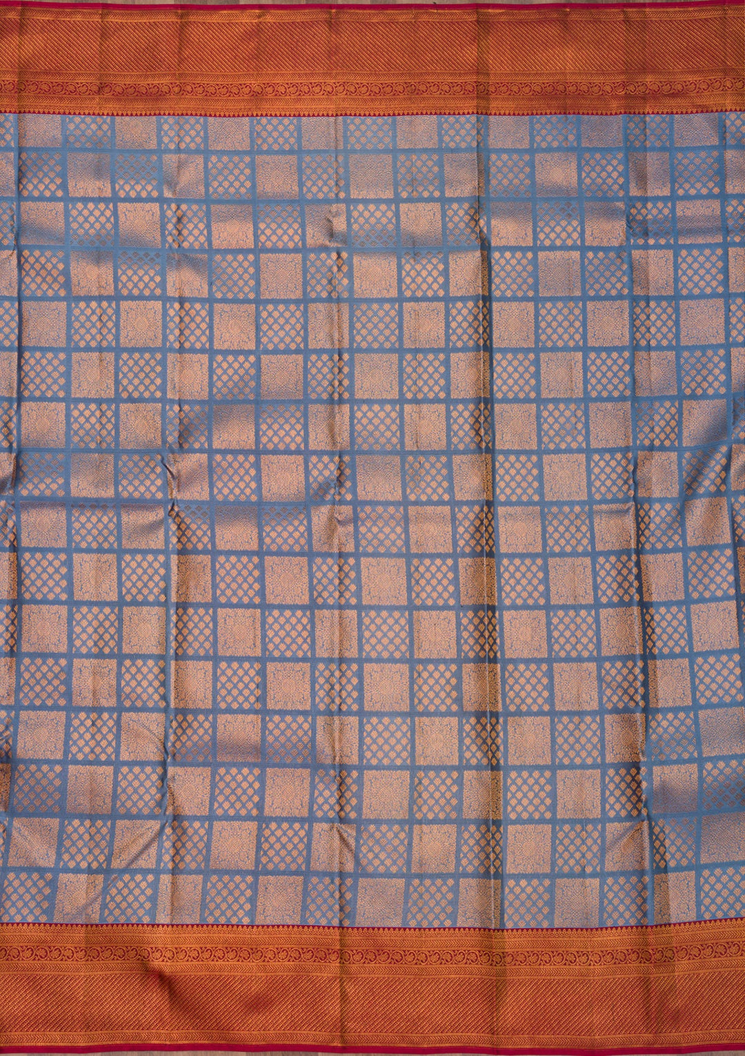 Grey Zariwork Pure Silk Saree-Koskii