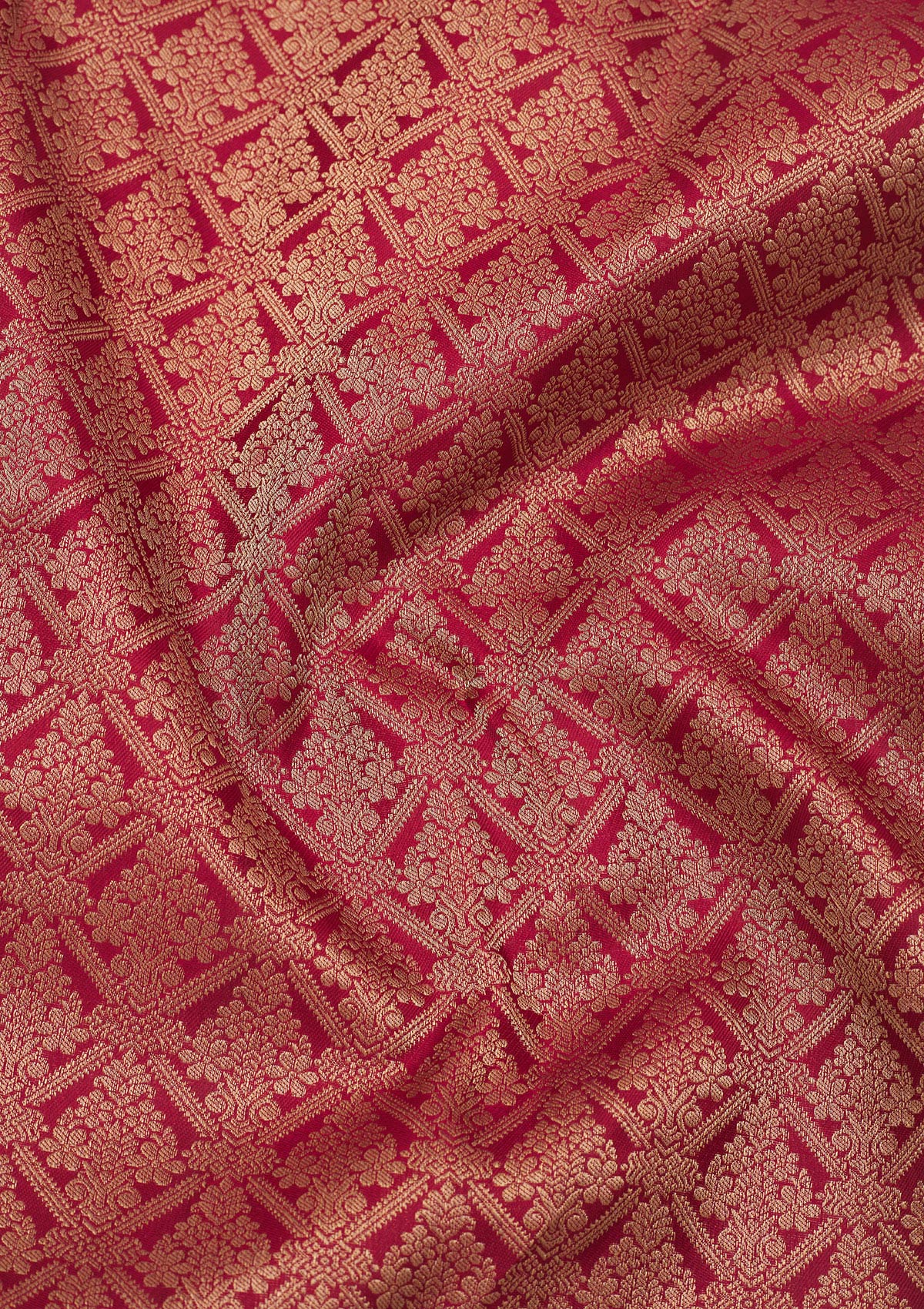 Dark Maroon Zariwork Pure Silk Saree